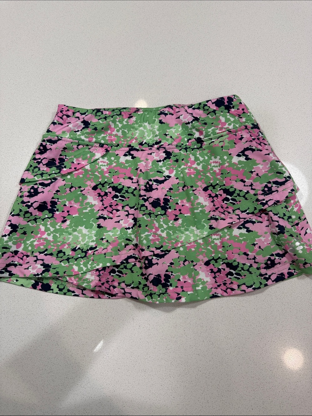 bcg Girls Pink, Green & Black Floral Skort